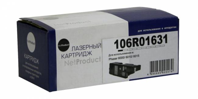 Тонер-картридж NetProduct (N-106R01631) для Xerox Phaser 6000/6010/WC6015, C, 1K — для бизнеса и офиса