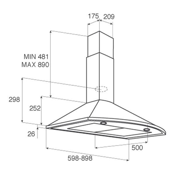 Вытяжки JET AIR Вытяжка настенная JET AIR JENNY TC-S 60 INX-10-PRF0168202 Вытяжки JET AIR Вытяжка настенная JET AIR JENNY TC-S 60 INX-10-PRF0168202