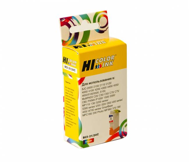 Картридж Hi-Black (HB-BCI-24C) для Canon PIXMA iP1000/1500/2000, Color — для бизнеса и офиса
