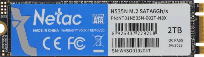 Накопитель SSD Netac NT01N535N-002T-N8X — для бизнеса и офиса