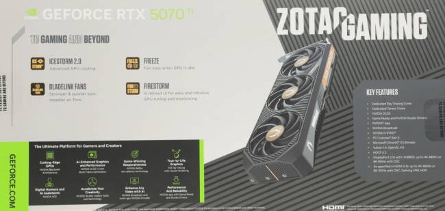 Видеокарта Zotac GAMING GeForce RTX 5070 Ti SOLID SFF OC (ZT-B50710J3-10P) — для бизнеса и офиса