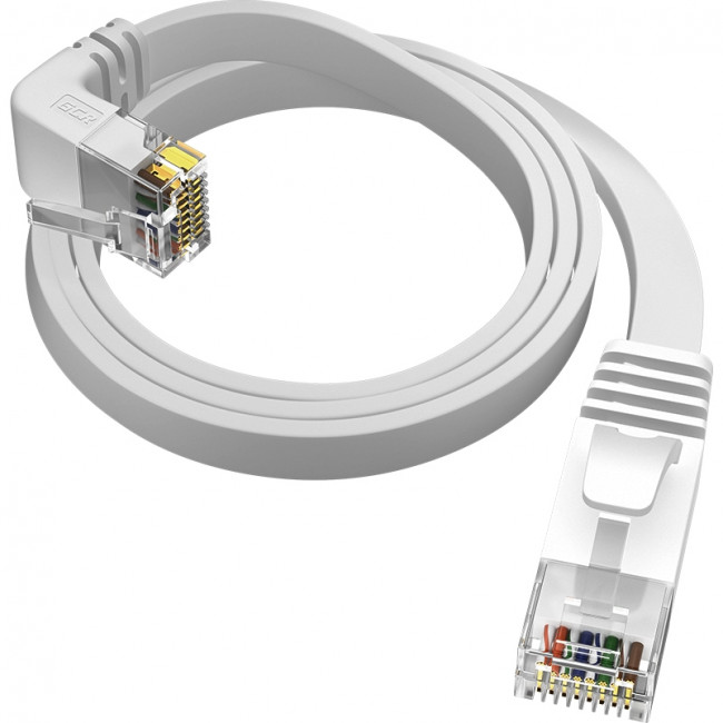 GCR Патч-корд PROF плоский 2.0m, UTP медь кат.6, белый, нижний угол, ethernet high speed 10 Гбит/с, RJ45, T568B Greenconnect GCR-54655 UTP кат.6, 2 м — для бизнеса и офиса GCR Патч-корд PROF плоский 2.0m, UTP медь кат.6, белый, нижний угол, ethernet high speed 10 Гбит/с, RJ45, T568B Greenconnect GCR-54655 UTP кат.6, 2 м — для бизнеса и офиса