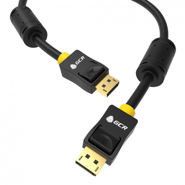 GCR Кабель PROF 2.0m DisplayPort v1.4, 8 K 60Hz, 4 K 165Hz, 20M/20M, черный, ферритовые кольца, 28/28 AWG, GCR-51916 Greenconnect HDMI (m)- HDMI (m) 2м — для бизнеса и офиса