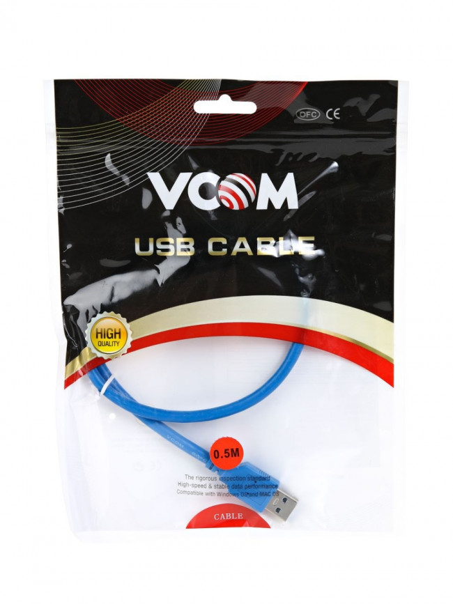 Кабель удлинительный USB3.0 Am-Af 0.5m VCOM (VUS7065-0.5M) VCOM USB 3.2 Type-AM - USB 2.0 Type-AF 0.5м Кабель удлинительный USB3.0 Am-Af 0.5m VCOM (VUS7065-0.5M) VCOM USB 3.2 Type-AM - USB 2.0 Type-AF 0.5м