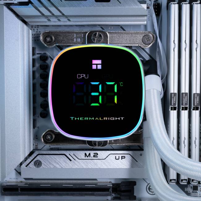 Система жидкостного охлаждения Thermalright Frozen Horizon 240 Digital White — для бизнеса и офиса Система жидкостного охлаждения Thermalright Frozen Horizon 240 Digital White — для бизнеса и офиса
