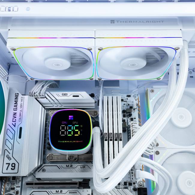 Система жидкостного охлаждения Thermalright Frozen Horizon 240 Digital White — для бизнеса и офиса Система жидкостного охлаждения Thermalright Frozen Horizon 240 Digital White — для бизнеса и офиса