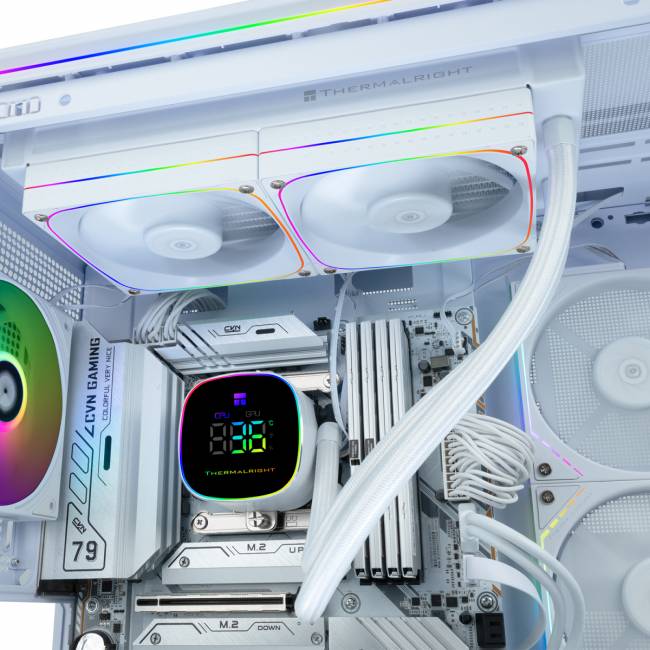 Система жидкостного охлаждения Thermalright Frozen Horizon 240 Digital White — для бизнеса и офиса Система жидкостного охлаждения Thermalright Frozen Horizon 240 Digital White — для бизнеса и офиса