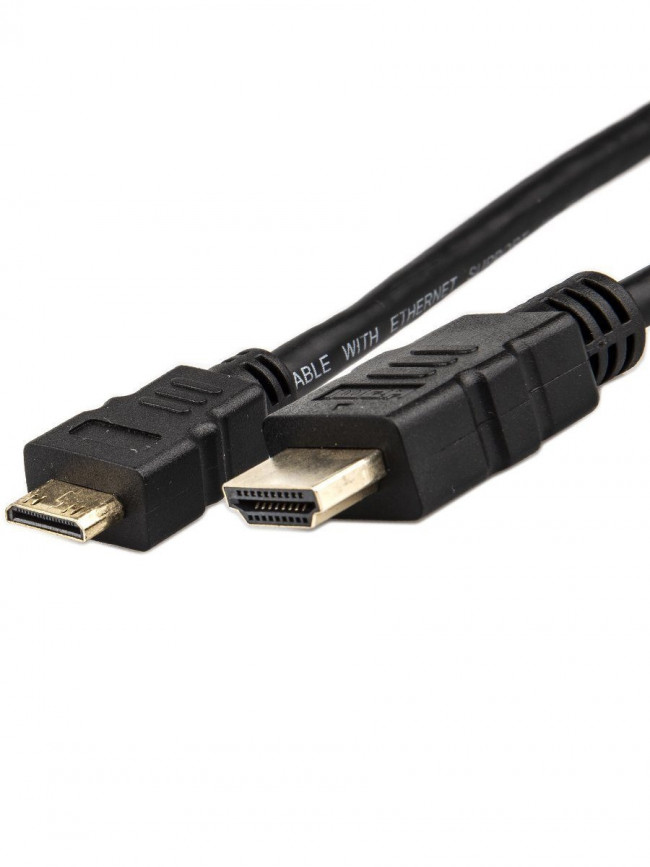 Кабель HDMI-19M --- MiniHDMI-19M ver 2.0+3D/Ethernet,2m Telecom <TCG205-2M> Telecom HDMI (m) - micro-HDMI (m) 2м — для бизнеса и офиса