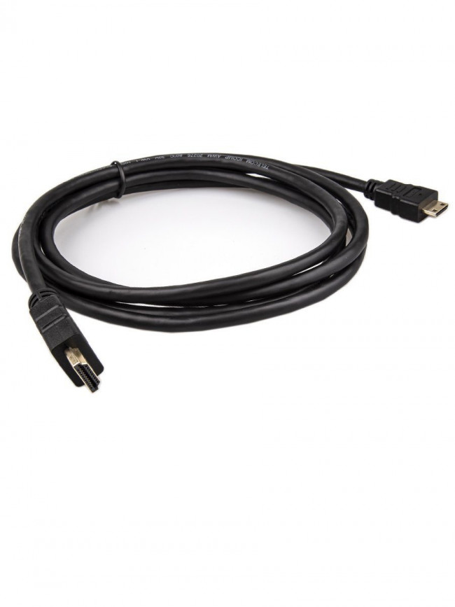 Кабель HDMI-19M --- MiniHDMI-19M ver 2.0+3D/Ethernet,2m Telecom <TCG205-2M> Telecom HDMI (m) - micro-HDMI (m) 2м — для бизнеса и офиса