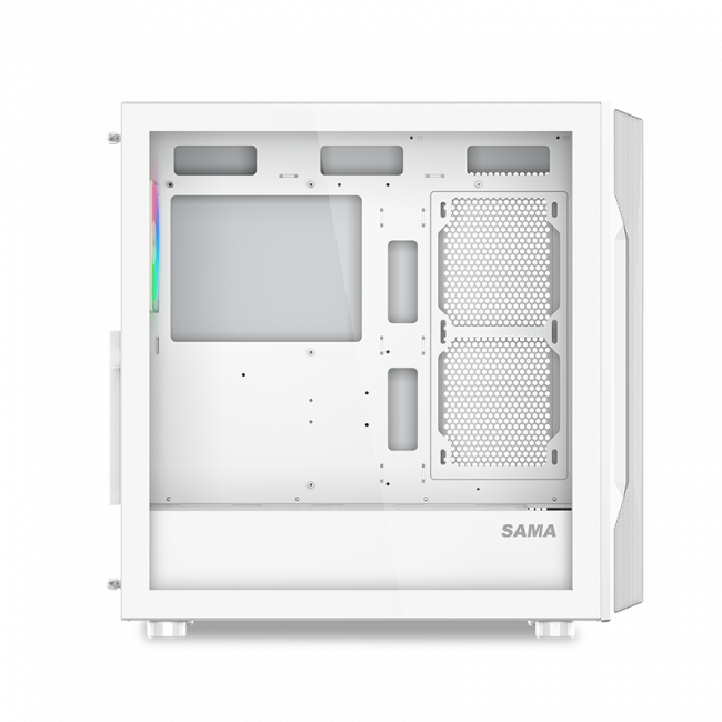 Корпус ПК без блока питания SAMA S40 White S40-WHAPA4X1-GL белый — для бизнеса и офиса Корпус ПК без блока питания SAMA S40 White S40-WHAPA4X1-GL белый — для бизнеса и офиса