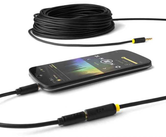 Greenconnect Удлинитель аудио 0.25m jack 3,5mm/jack 3,5mm черный, желтая окантовка, ультрагибкий, 28AWG, M/F, Premium GCR-STM1114-0.25m, экран, стерео Greenconnect 0.25m jack 3.5mm/jack 3.5mm черный — для бизнеса и офиса