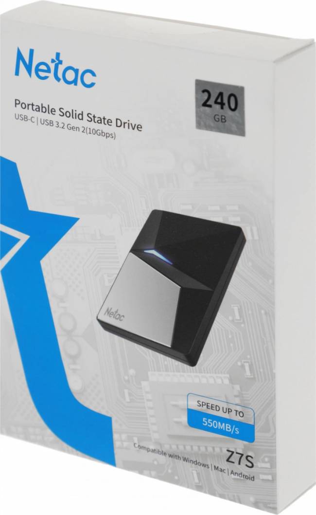 Накопитель SSD Netac NT01Z7S-240G-32BK — для бизнеса и офиса