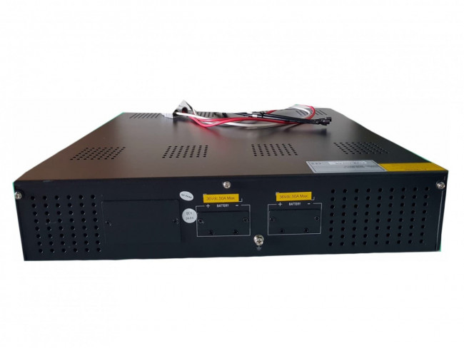 Батарейный кабинет для ИБП INVT HR1101S с возможностью инсталляции в серверный шкаф в составе: комплект аккумуляторных перемычек и межполочных кабелей – 1 шт.,  автомат отсечки батарейного компелкта – 1 шт., батарея INVT 12V*7Ah – 6 шт. Батарейный кабинет — для бизнеса и офиса