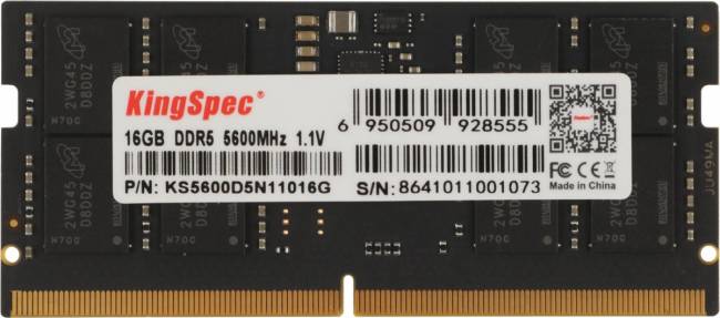 Память DDR5 16GB 5600MHz SHENZHEN KINGSPEC ELECTRONICS TECHNOLOGY CO LTD KS5600D5N11016G — для бизнеса и офиса Память DDR5 16GB 5600MHz SHENZHEN KINGSPEC ELECTRONICS TECHNOLOGY CO LTD KS5600D5N11016G — для бизнеса и офиса