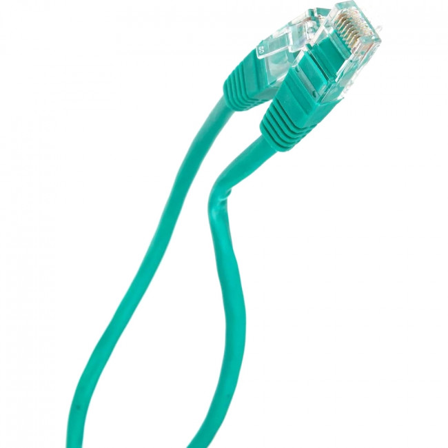 Патчкорд литой "Telecom" UTP кат.5е 10,0м зеленый VCOM NA102-G-10M — для бизнеса и офиса