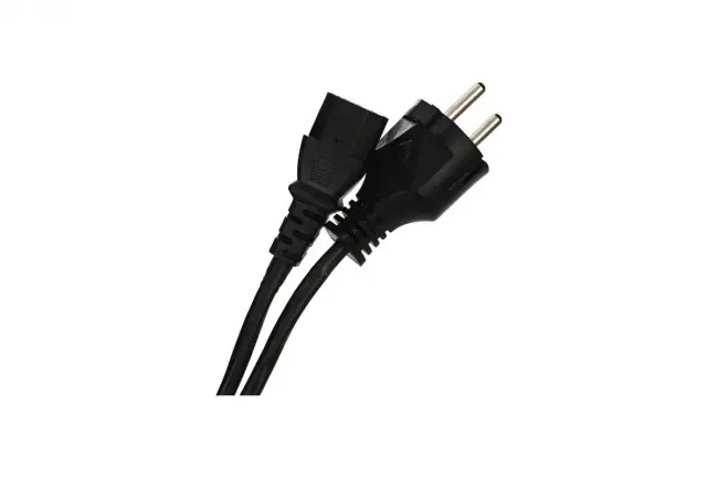 Кабель компьютер - розетка 220V EU (прямой) <VDE>3GX1,0мм2, 1,8m, медь, Telecom <TE021-CU1.0-1.8M> VCOM TE021-CU1.0-1.8M — для бизнеса и офиса