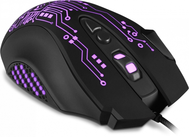 Игровая мышь SVEN RX-G715 (7+1кл., бесш. кл., 1200-3200 DPI, SoftTouch, подсветка, игров. упак) Sven RX-G715 — для бизнеса и офиса