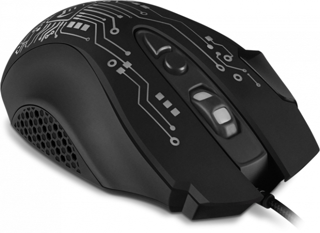 Игровая мышь SVEN RX-G715 (7+1кл., бесш. кл., 1200-3200 DPI, SoftTouch, подсветка, игров. упак) Sven RX-G715 — для бизнеса и офиса