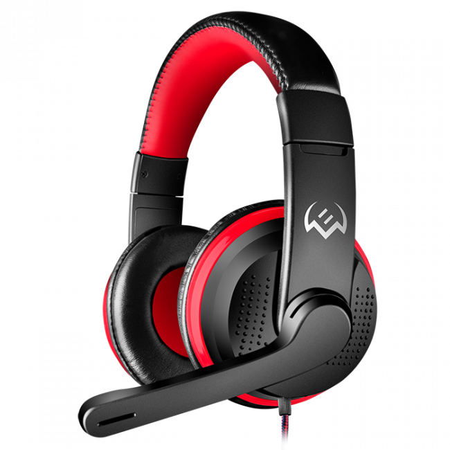 Игровые наушники с микрофоном SVEN AP-G112MV, черный-красный Sven SV-020859 — для бизнеса и офиса