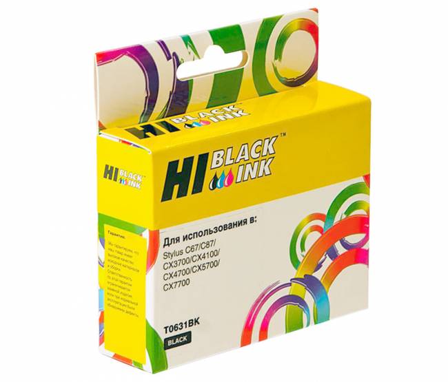 Картридж Hi-Black (HB-T0631) для Epson Stylus C67/87/CX3700/4100/4700, Bk — для бизнеса и офиса