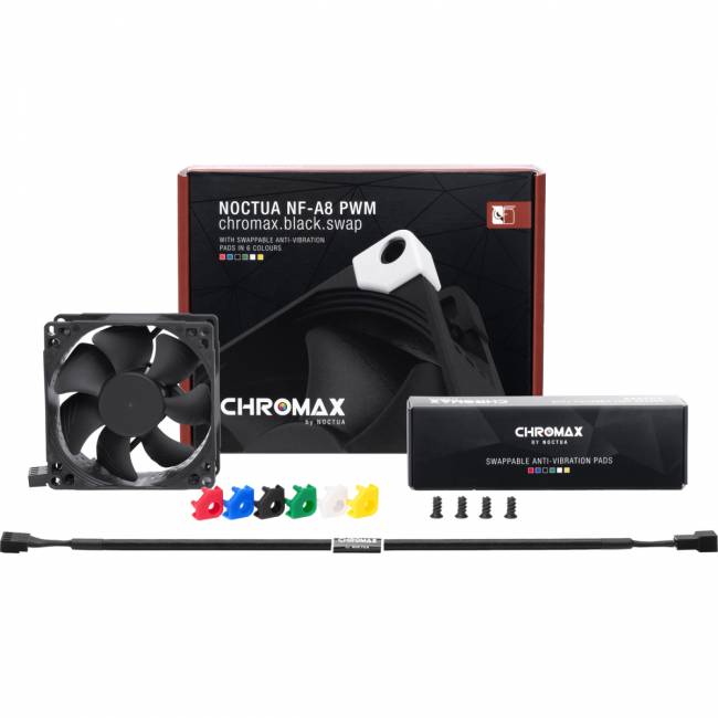 Кулер для корпуса Noctua NF-A8 PWM chromax.black.swap — для бизнеса и офиса