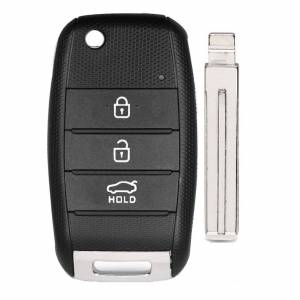Корпус выкидного ключа HYUNDAI 3 кнопки KIA7 TOY48, с лого