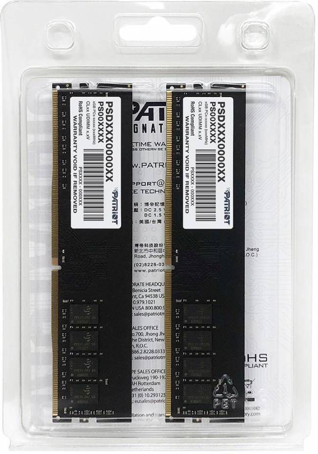 Память DDR4 2x8GB 2666MHz Patriot PSD416G2666K — для бизнеса и офиса