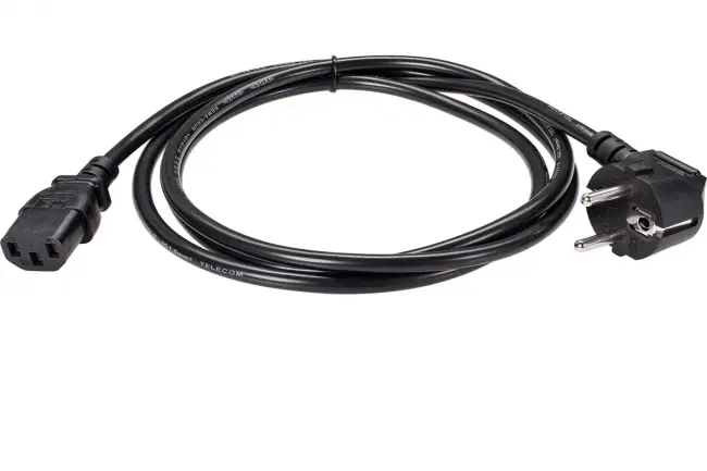 Кабель комп - розетка 220V EU (угловой)<VDE> 3GX1,5mm2, 1,8m, медь, Telecom <TY021-CU1.5-1.8M> VCOM TY021-CU1.5-1.8M — для бизнеса и офиса