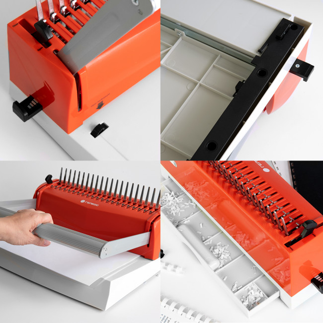 Переплетчик ГЕЛЕОС БП-16 бело-красный Гелеос БП16пбк — для бизнеса и офиса