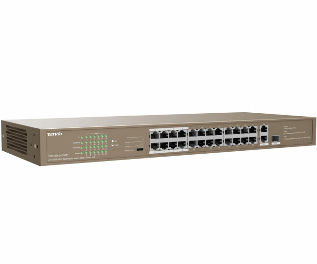 Коммутатор Tenda TEF1126P-24-250W — для бизнеса и офиса