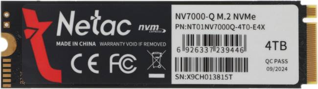 Накопитель SSD Netac NT01NV7000Q-4T0-E4X — для бизнеса и офиса