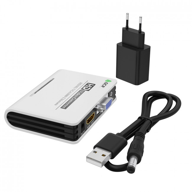GCR Видео конвертер HDMI -> VGA + jack 3.5 mm, 1080P 60Hz, GL-v136 Конвертер Greenconnect HDMI/VGA/jack 3.5 mm (GCR-53395)
