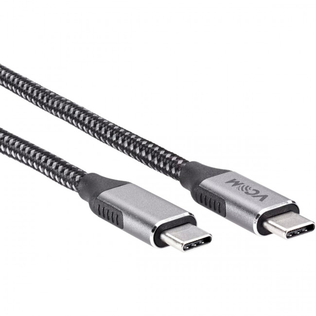 Кабель USB3.2 Gen2X2, CM->CM, 20Gbs, 100WT, 4KX60Hz, All shell, 1.8m  VCOM <CU420M-1.8M> Кабель VCOM USB 3.1 Type-C M/USB 3.1 Type-C M (CU420M-1.8M)