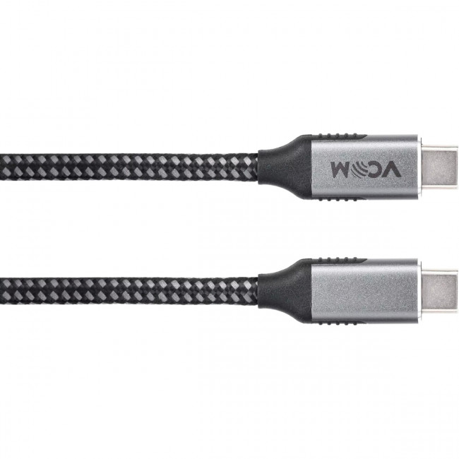 Кабель USB3.2 Gen2X2, CM->CM, 20Gbs, 100WT, 4KX60Hz, All shell, 1.8m  VCOM <CU420M-1.8M> Кабель VCOM USB 3.1 Type-C M/USB 3.1 Type-C M (CU420M-1.8M)