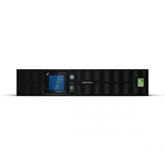 ИБП CyberPower PR1500ELCDRT2U, Rackmount, Line-Interactive, 1500VA/1350W, 8 IEC-320 С13 розеток, USB&Serial, RJ11/RJ45, SNMPslot, LCD дисплей, Black, 0.5х0.6х0.3м., 30.2кг. CyberPower PR1500ELCDRT2U