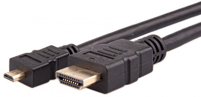 Кабель HDMI-19M --- MicroHDMI-19M ver 2.0+3D/Ethernet,2m Telecom <TCG206-2M> Telecom HDMI (m) - micro-HDMI (m) 2м — для бизнеса и офиса