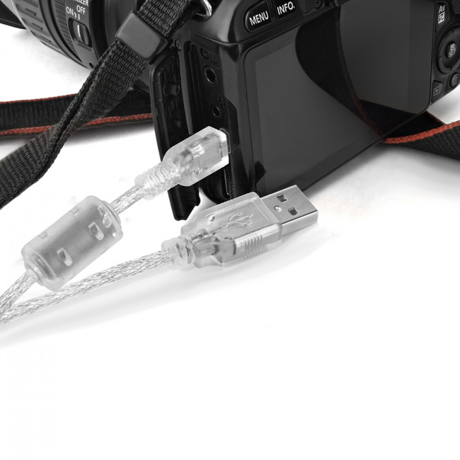 Greenconnect Кабель 1.5m USB 2.0, AM/mini 5P, прозрачный, ферритовое кольцо, 28/28 AWG, экран, армированный, морозостойкий, GCR-UM1M5P-BB2S-1.5m, экран, армированный, морозостойкий Greenconnect USB 2.0 Type-AM - miniUSB 1.5м