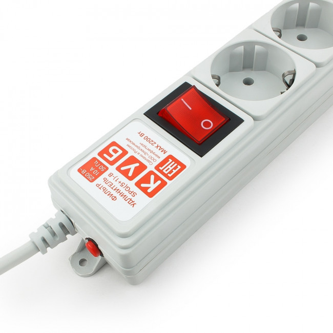 Фильтр-удлинитель Power Cube 5 м 6 розеток (серый) 10А/2,2кВт Power Cube (5 м, 6 розеток)