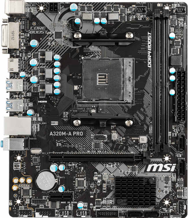 Материнская плата MSI A320M-A PRO — для бизнеса и офиса