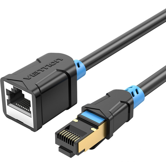 Патч-корд удлинитель Vention прямой SSTP cat.6, RJ45 - 3м. Черный Vention IBLBI