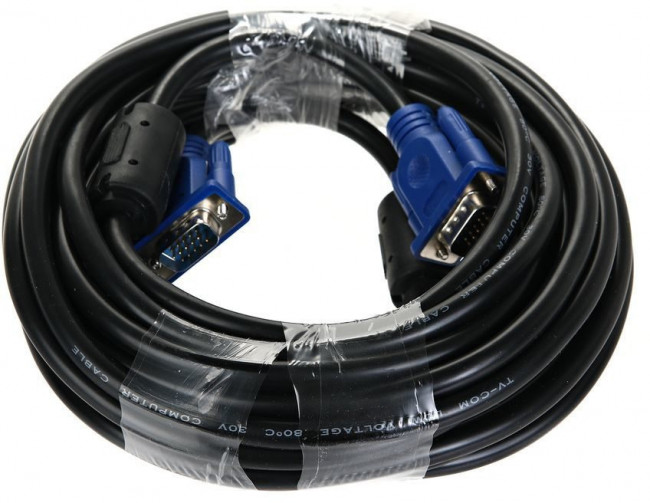 Кабель соединительный SVGA (15M/M) 10m 2 фильтра TV-COM <QCG120H-10M> TV-COM VGA (m) - VGA (m) 10м
