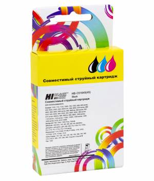 Картридж Hi-Black (HB-51645AE) для HP DJ 850C/970C/1600C, №45, Bk