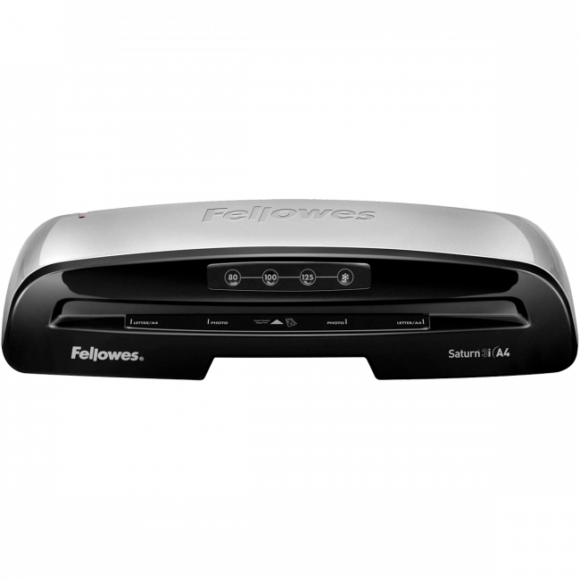 Ламинатор Saturn 3i A4, 75-125 мкм, 30 см/мин, нагрев за 60 сек. Fellowes Saturn 3i A4 — для бизнеса и офиса Ламинатор Saturn 3i A4, 75-125 мкм, 30 см/мин, нагрев за 60 сек. Fellowes Saturn 3i A4 — для бизнеса и офиса