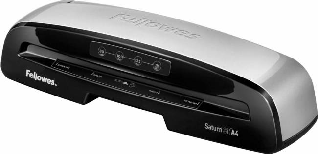 Ламинатор Saturn 3i A4, 75-125 мкм, 30 см/мин, нагрев за 60 сек. Fellowes Saturn 3i A4 — для бизнеса и офиса Ламинатор Saturn 3i A4, 75-125 мкм, 30 см/мин, нагрев за 60 сек. Fellowes Saturn 3i A4 — для бизнеса и офиса