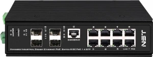 Промышленный управляемый (L2+) HiPoE коммутатор Gigabit Ethernet NST NS-SW-8G4G-PL/IM