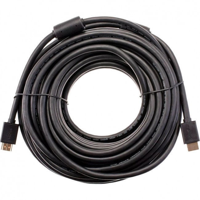 Кабель HDMI-19M --- HDMI-19M ver 2.0+3D/Ethernet ,15m, 2 фильтраTelecom <TCG215F-15M> Кабель Telecom HDMI (m)/HDMI (m) - 15 м (TCG215F-15M)
