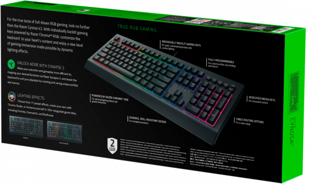 Игровая клавиатура Razer Cynosa V2 Razer Cynosa V2 — для бизнеса и офиса