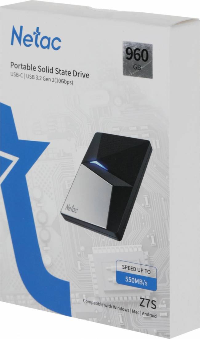 Накопитель SSD Netac NT01Z7S-960G-32BK — для бизнеса и офиса