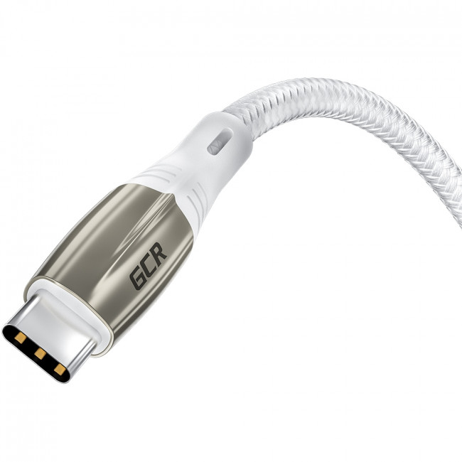 GCR Кабель 1.0m TypeC/Lightning MFI POWER DELIVERY 18 W, быстрая зарядка, белый нейлон, корпус relief, белый ПВХ, GCR-52633 Greenconnect USB 2.0 Type-C (m) - Lightning (m) 1м — для бизнеса и офиса