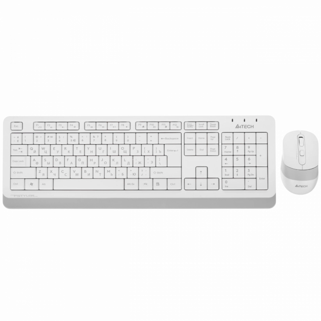 Клавиатура + мышь A4Tech Fstyler FG1010 клав:белый/серый мышь:белый/серый USB беспроводная Multimedi A4Tech FG1010 WHITE — для бизнеса и офиса